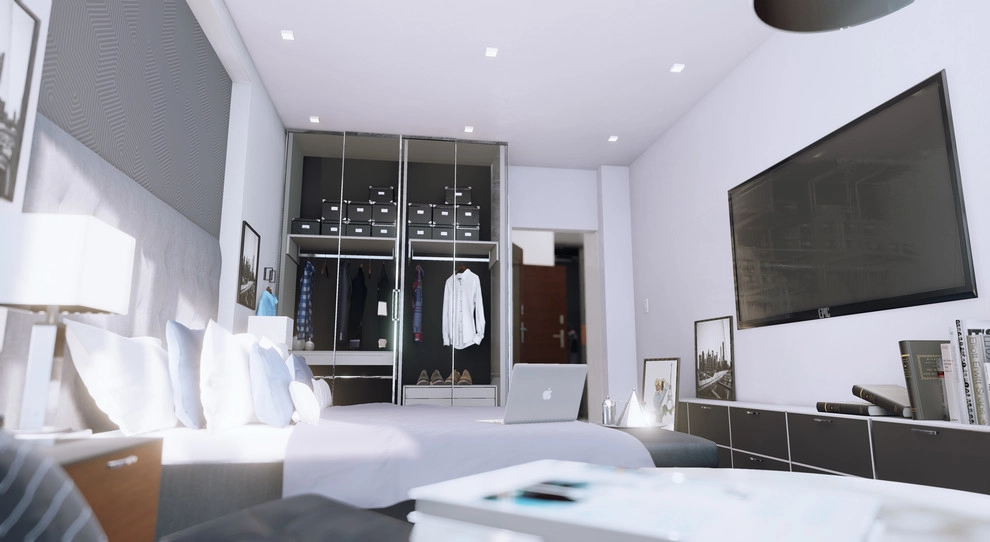 Modern Single Bedroom Apartment by Edge VR Studios - Photo 4