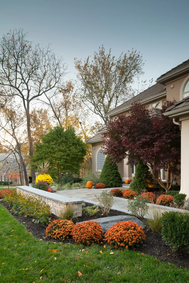 Kowalik Front Entryway with Fountain by Maverick Landscaping, Porch And Patio - Photo 7
