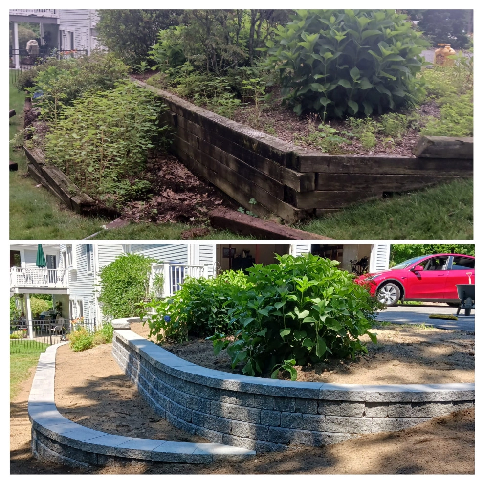 Springfield, MA | Retaining Wall Contractor | Concrete Retaining Wall Project by Environmental Design & Landscaping LLC - Photo 5