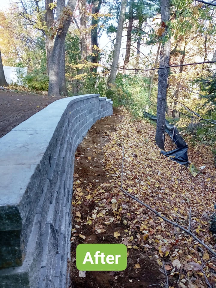 East Longmeadow, MA | Retaining Wall Design and Build Project by Environmental Design & Landscaping LLC - Photo 3