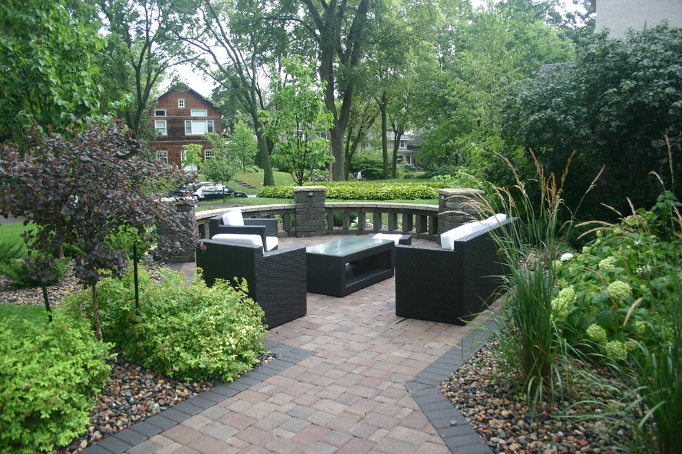 Minneapolis Front Yard Outdoor Living Area by Steve Wilde - Bachman's Landscape Design - Photo 2