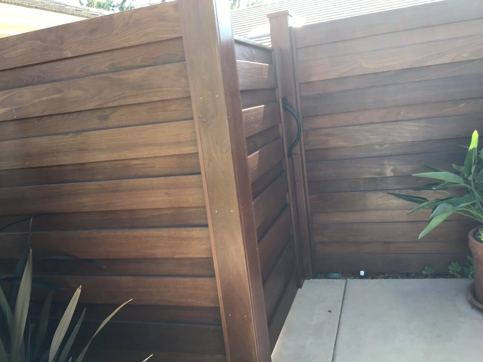 Red wood Fence , Horizontals Boards by Exterior Designs Landscape - Photo 19