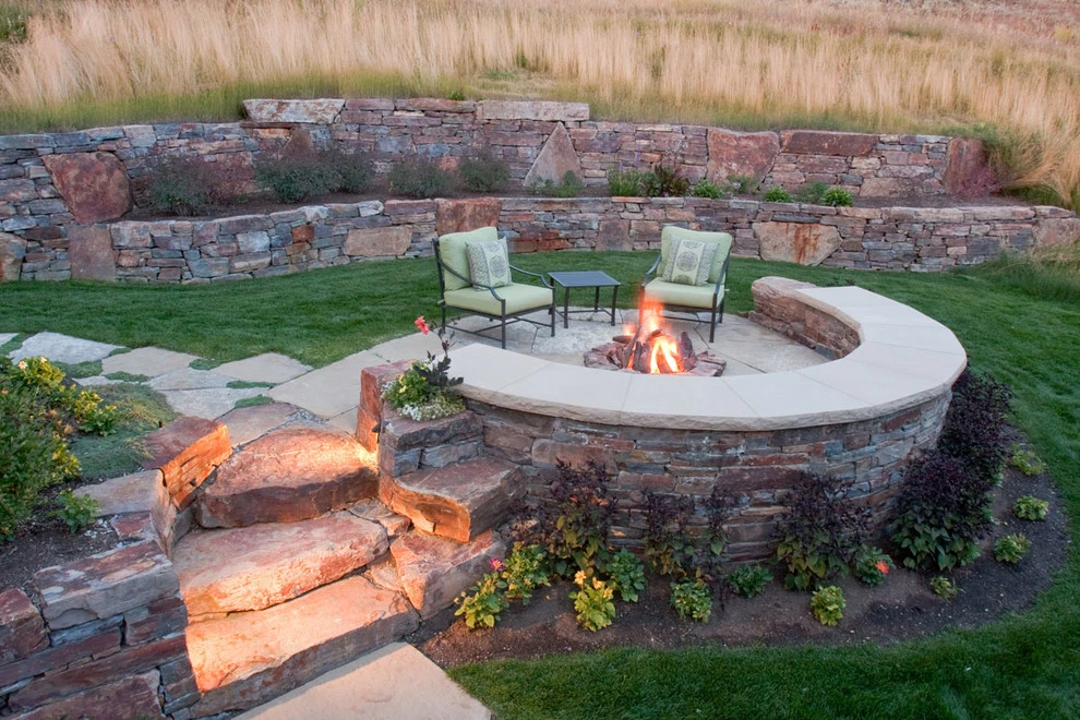 Sun Valley | Outdoor Fire Pit by Terry T. King Landscape Architecture - Photo 13