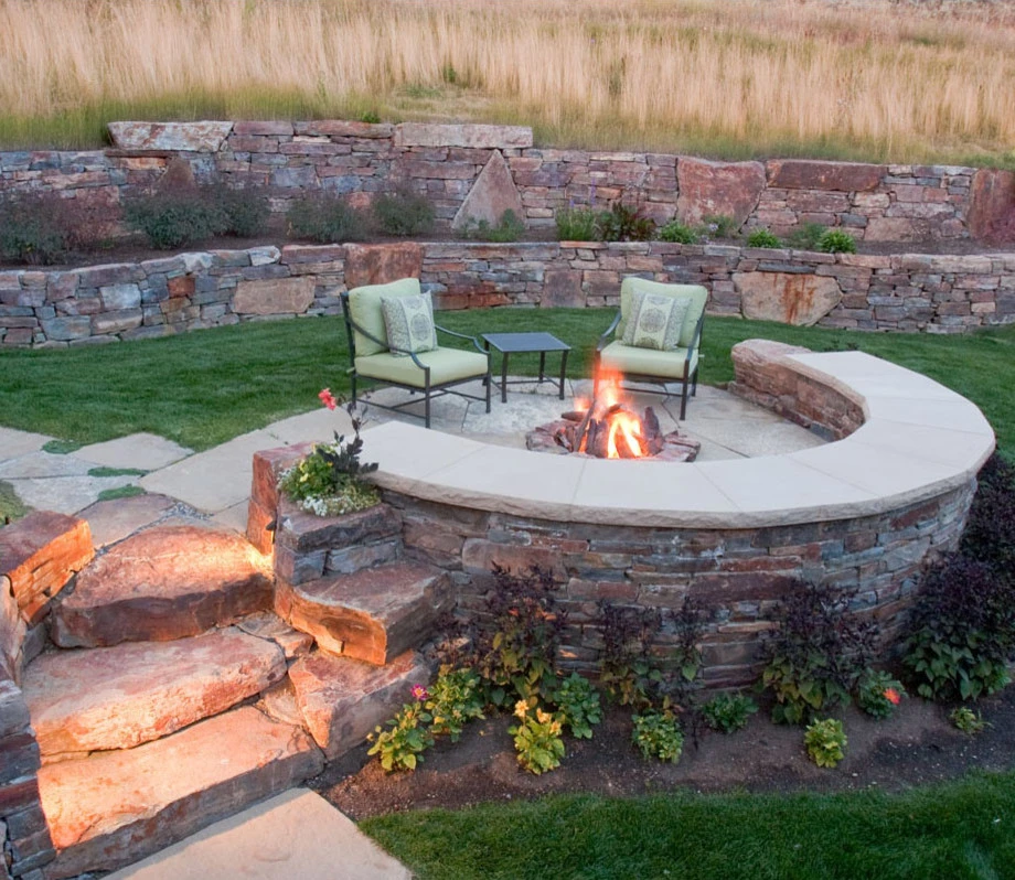 Sun Valley | Outdoor Fire Pit by Terry T. King Landscape Architecture - Photo 9