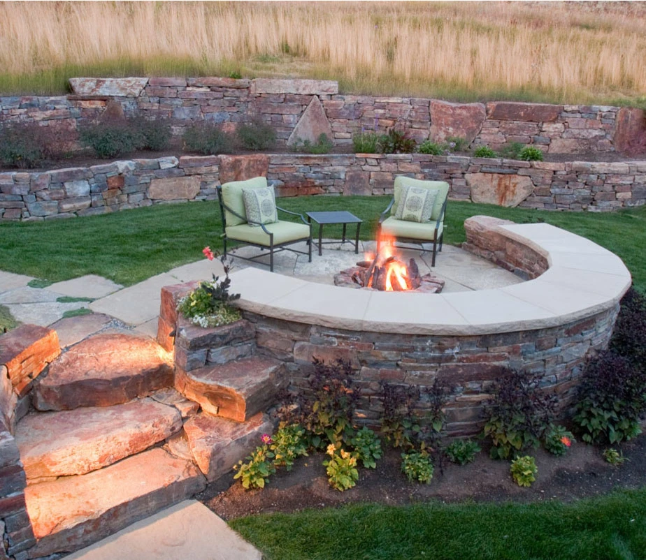 Sun Valley | Outdoor Fire Pit by Terry T. King Landscape Architecture - Photo 4