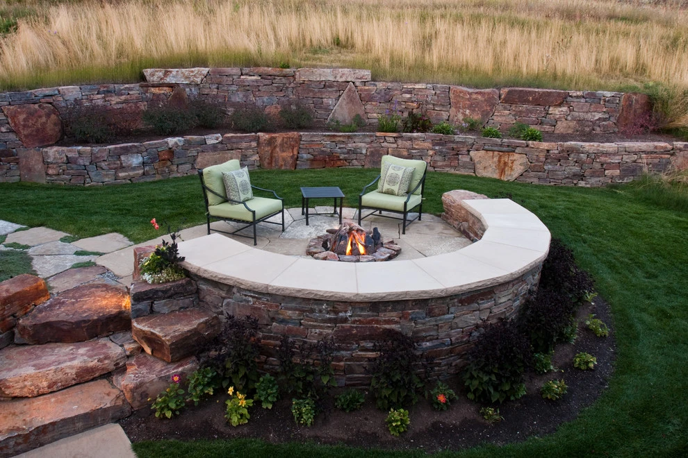 Sun Valley | Outdoor Fire Pit by Terry T. King Landscape Architecture - Photo 5