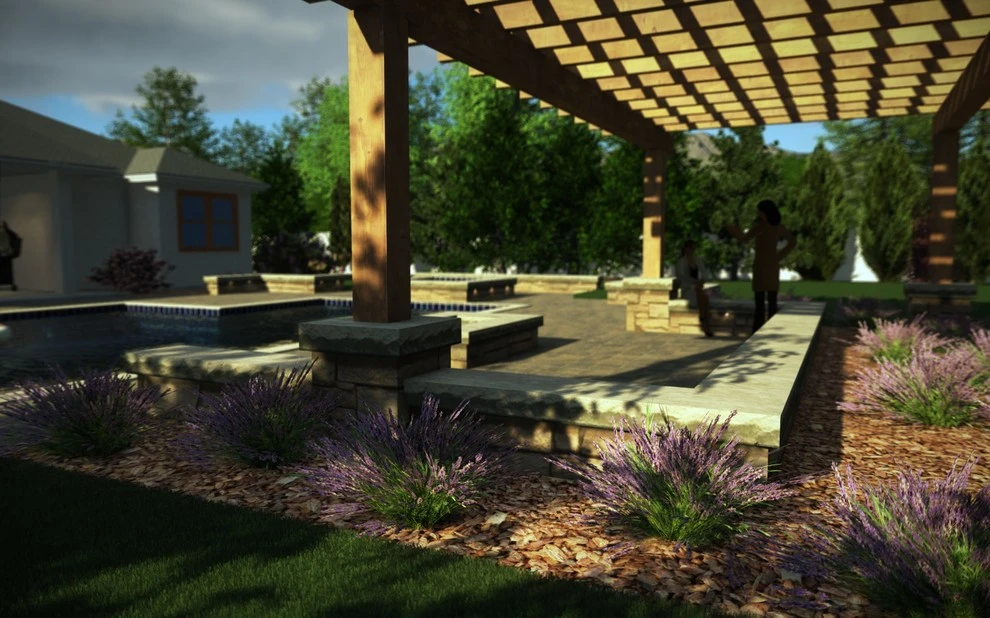 Eagle Residence 3D Renderings by Terry T. King Landscape Architecture - Photo 6