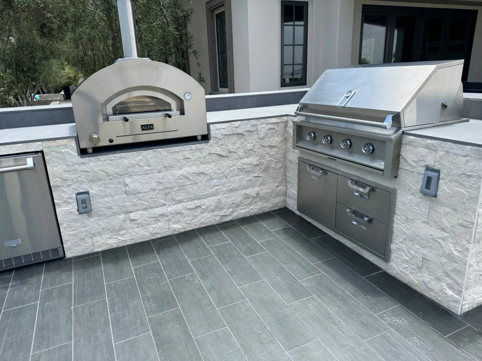 Pizza Oven , BBQ, Porcelain patios by Exterior Designs Landscape - Photo 6