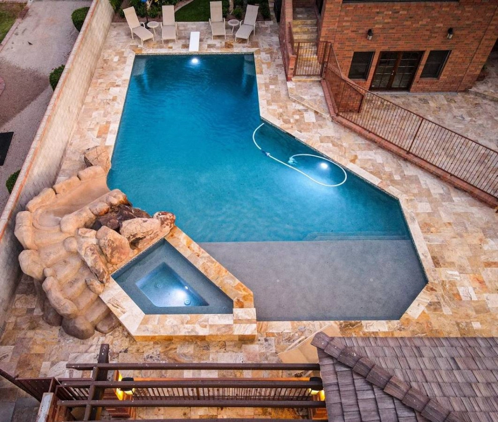 Travertine Pool Restoration by Falcon Landscapes Pavers & Masonry LLC - Photo 3
