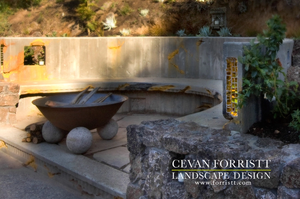 Woodside Contemporary Eclectic Garden by Forristt Landscape Design - Photo 5
