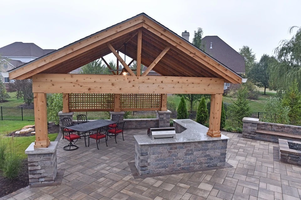 Covered roof cabanas by Calvin Landscape LLC - Photo 2
