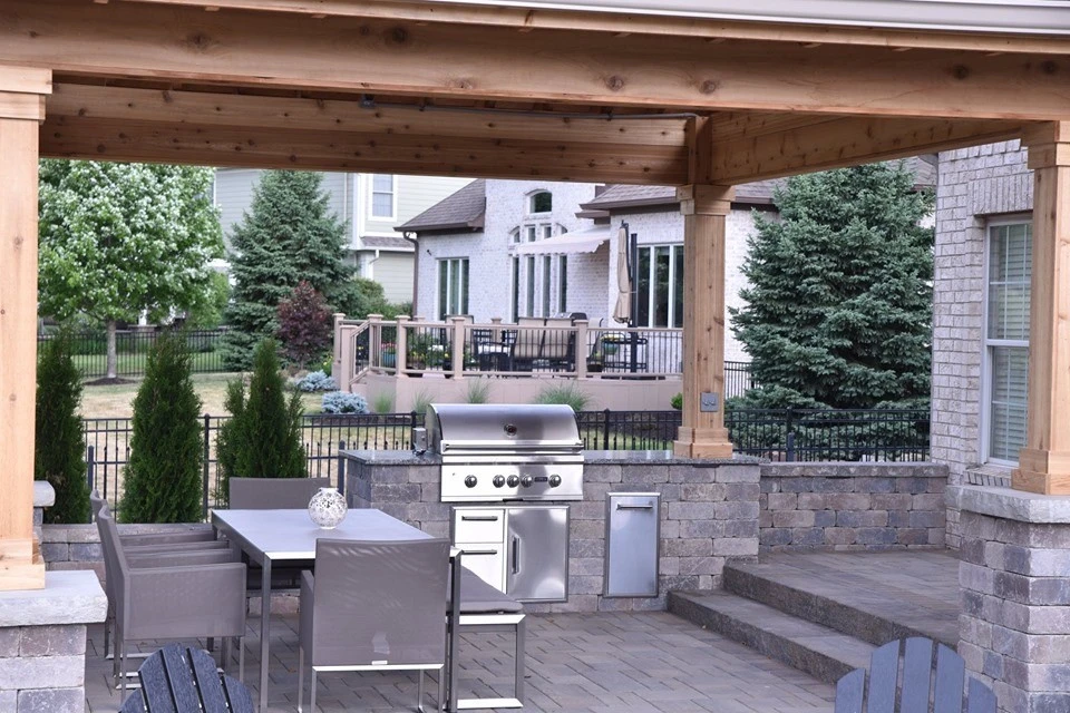 Covered roof cabanas by Calvin Landscape LLC - Photo 3
