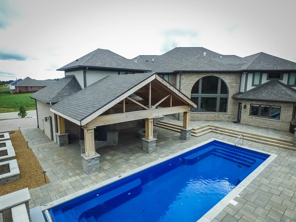 Covered roof cabanas by Calvin Landscape LLC - Photo 5