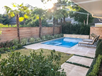 Contemporary Pool and Garden — Landscape Design project by Gail Hartz & Associates