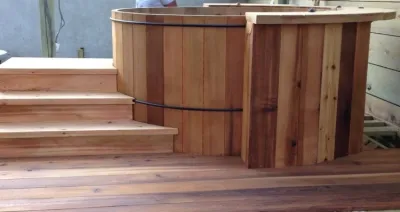 Marigny, New Orleans Custom Hot-tub and Deck — Landscape Design project by Garden Environments, Inc.