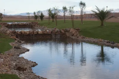 Mesquite Nevada Pond — Landscape Construction project by Desert Springs Landscaping