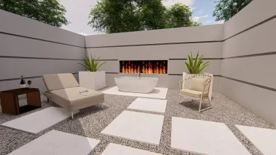 private residence pool remodel — Landscape Design project by Garza Concepts in Palm Desert