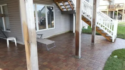 Willow Creek Cobblestone Paver Patio — Landscape Design project by Above And Beyond Complete Grounds Maintenance