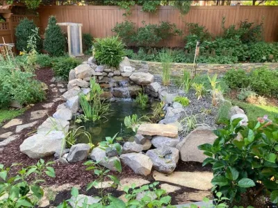 Backyard Koi Pond — Landscape Design project by Lawson Yardscapes in Alexandria