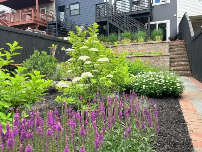 Modern backyard escape — Landscape Design project by Lawson Yardscapes in Washington