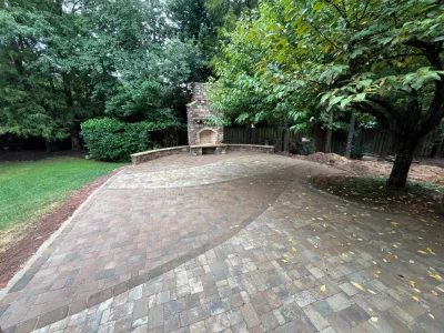 Outdoor terrace stone/concrete/paver by Graham Kimak Landscape Designs