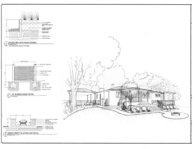 Elevation Drawings and Renderings — Landscape Design project by Graham Kimak Landscape Designs