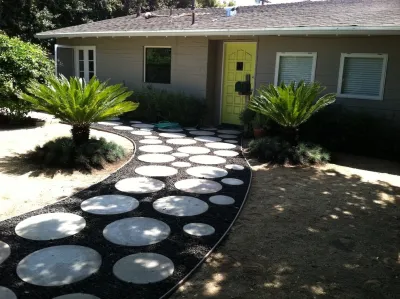 Modern Front Entry Way by Gravel And Green