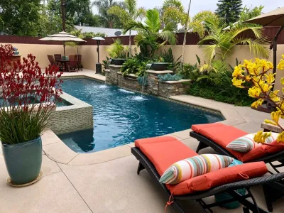 Swimming Pool Oasis — Landscape Design project by Gravel And Green in Culver City