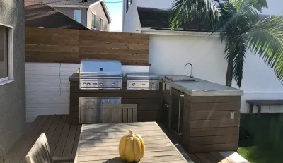 Built-In BBQ — Landscape Design project by Gravel And Green