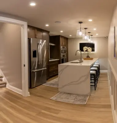 Upscale Basement Remodeling in Beechspring Farm — Home Renovation & Remodeling Services project by Authentic Carpentry LLC