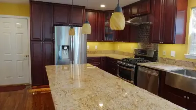 Cherry Glaze Kitchen Renovation - Alexandria, VA by WISA Solutions