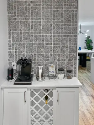 Kitchen Remodel with Angled Design by Hill Residential Contractors