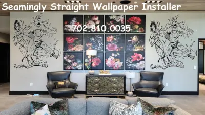 Anthem Wallpaper and Venetian Plaster Installation in Las Vegas 2022 by Seamingly Straight Wallpapering And Painting