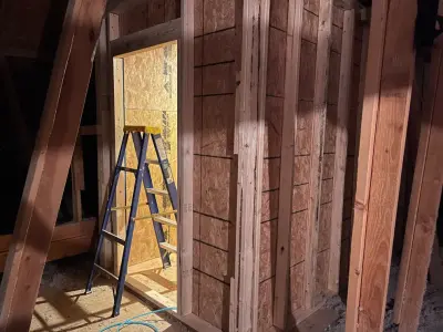 Arcadia, OK - attic closet space with lift from back porch — Home Renovation & Remodeling Services project by Walker Services Group LLC