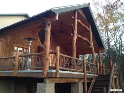 Arkansas Newel Post Railing by Mountain Laurel Handrail