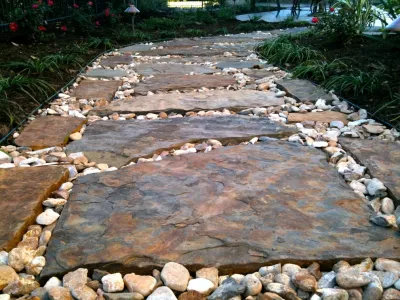 Flagstone Pathway — Landscape Design project by GreenScapes Landscaping & Pools