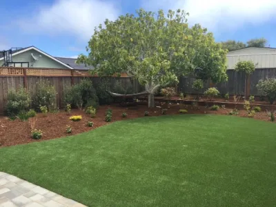 Belmont - back garden with hot tub. — Landscape Design project by Greensleeves Garden Design