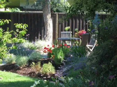 Corner patios — Landscape Design project by Greensleeves Garden Design