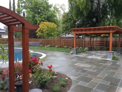 Atherton Back Yard by Greensleeves Garden Design