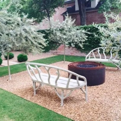 Traditional Backyard Landscape in Houston, TX — Landscape Design project by Gregory/Henry Landscapes