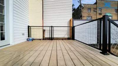 Cedar Deck in the Backyard by J&E Modern Construction LLC