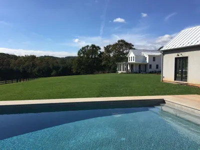 Farmhouse Pool — Landscape Design project by Grounded