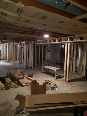 Exit finish with base — Home Renovation & Remodeling Services project by Gary L. Melchi, Inc.