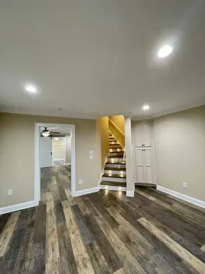 Basement Renovation Project by Bald Cypress Builders LLC