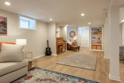 Guest Suite in Basement - Entertainment Zone by Cabinetry & Construction, Inc.
