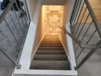 Basement Stair Remodel by Green Line Construction LLC
