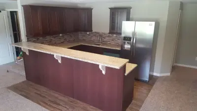 Lower Level Refreshment Area — Home Renovation & Remodeling Services project by Blue Ribbon Construction LLC