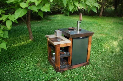 Outdoor Living- Custom Built Cocktail/Kegerator Cart by Aedan Workshop