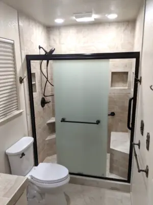 Modern Bathroom Renovation by V-Builders