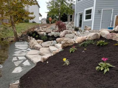 Landscape and Stairway Design & Construction — Landscape Design project by Heath Outdoor in Carmel